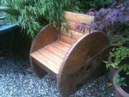 Tuinstoel van een kabeltrommel.